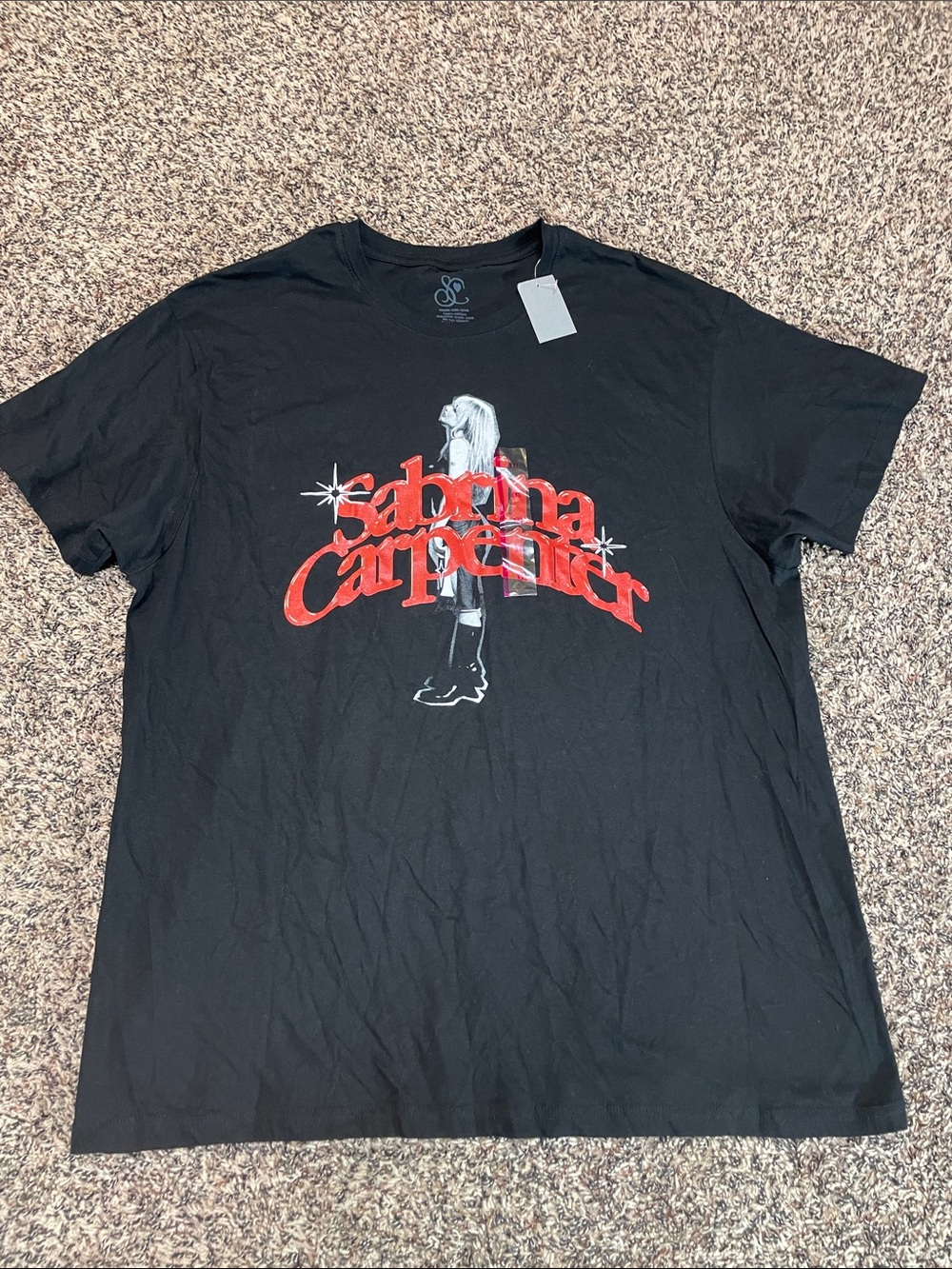 Black Graphic Tee Sabrina Carpenter Unisex Size 2X NWT